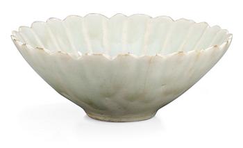 1455. A Chrysantemum shaped qingbai bowl, Yuan dynasty (1279-1368).