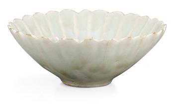 800. A Chrysantemum shaped qingbai bowl, Yuan dynasty (1279-1368).