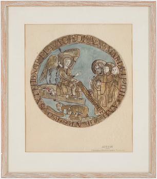 Sven X:et Erixson · SVEN X:ET ERIXSON, akvarell, signerad.