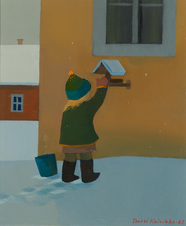 Pentti Koivikko, olja på pannå, signerad och daterad -83.