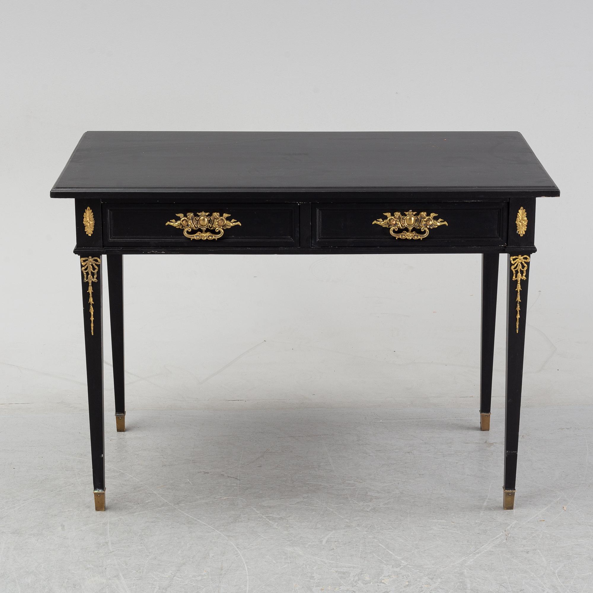 A painted desk, early 20th Century.