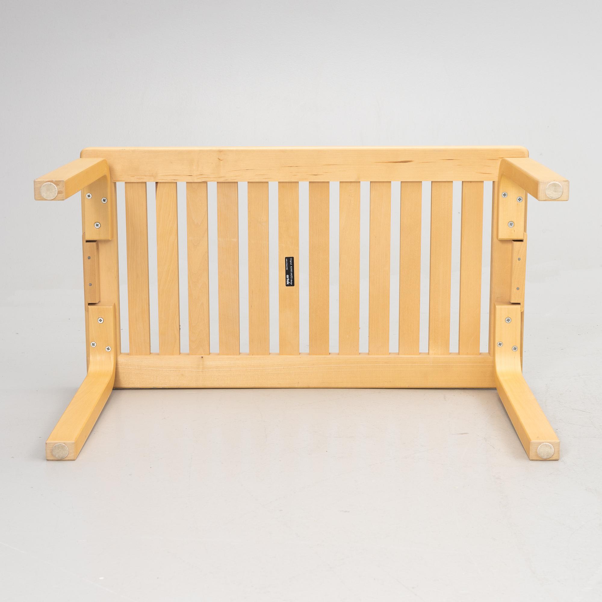 Alvar Aalto, a model 153A bench, Artek, 2002.