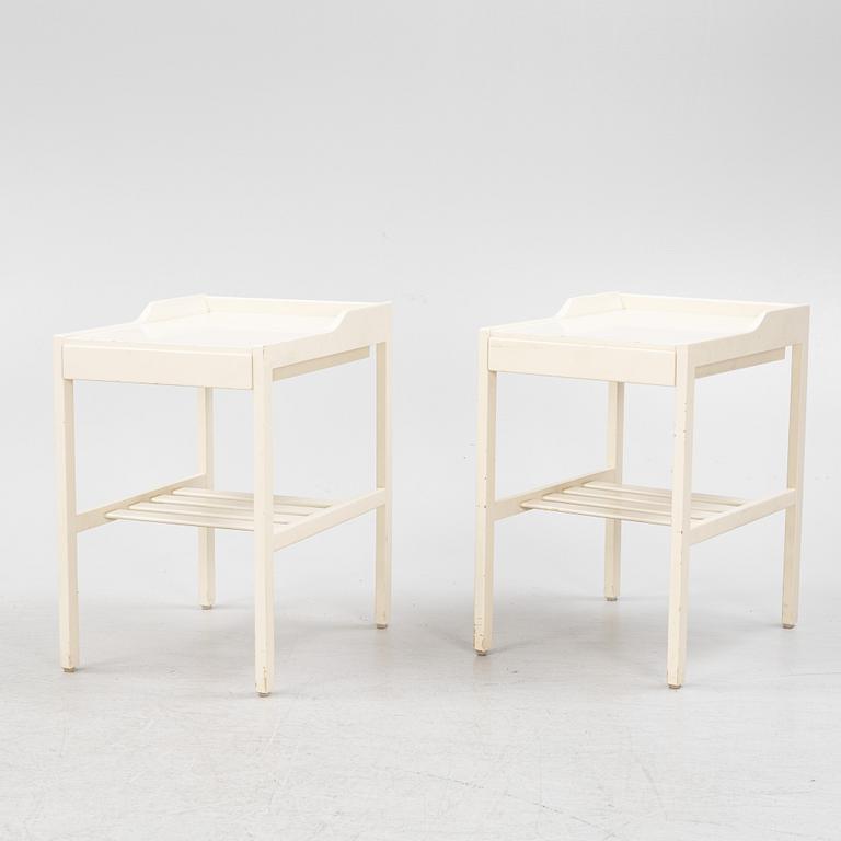 Bertil Fridhagen, a pair of bedside tables, Bodafors, 1960's.