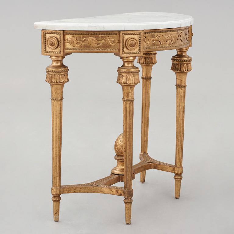 A Gustavian late 18th century console table.