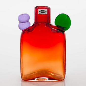 Oiva Toikka, pullo, "Pampula", signeerattu Oiva Toikka Nuutajärvi Notsjö.