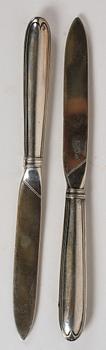 PARTI SILVERBESTICK, 32 delar, 1859-1972. Ca 610 g.