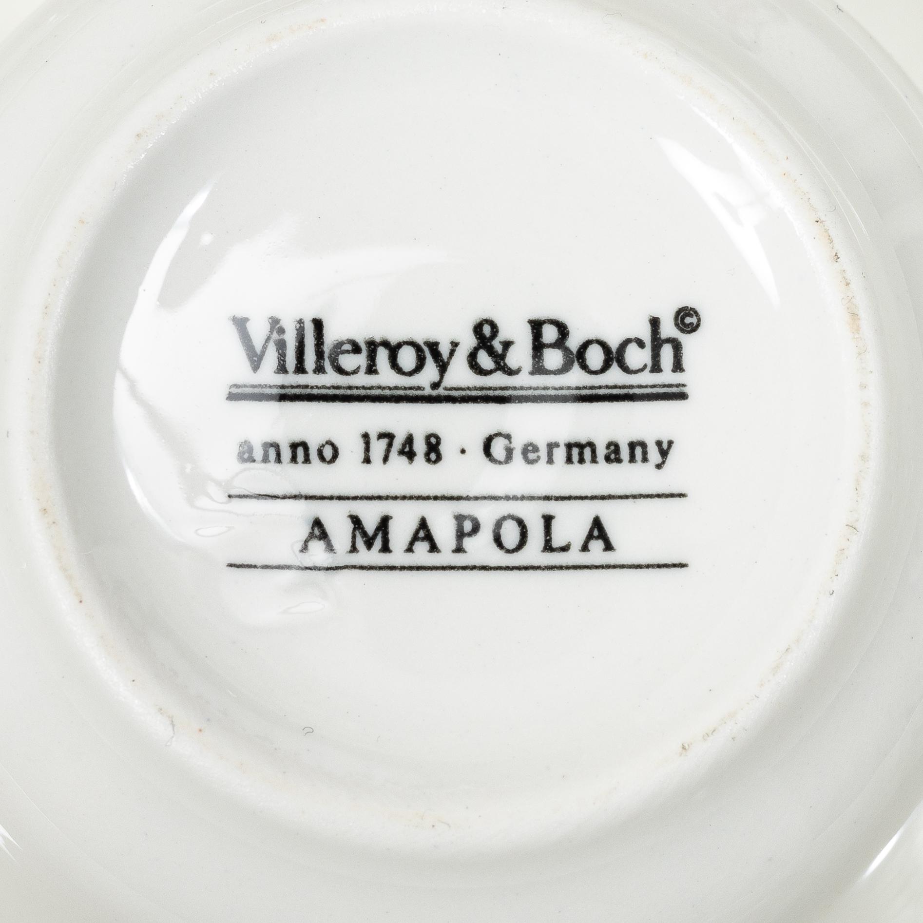 Villeroy & Boch, matservis, 69 delar, "Amapola", Tyskland.