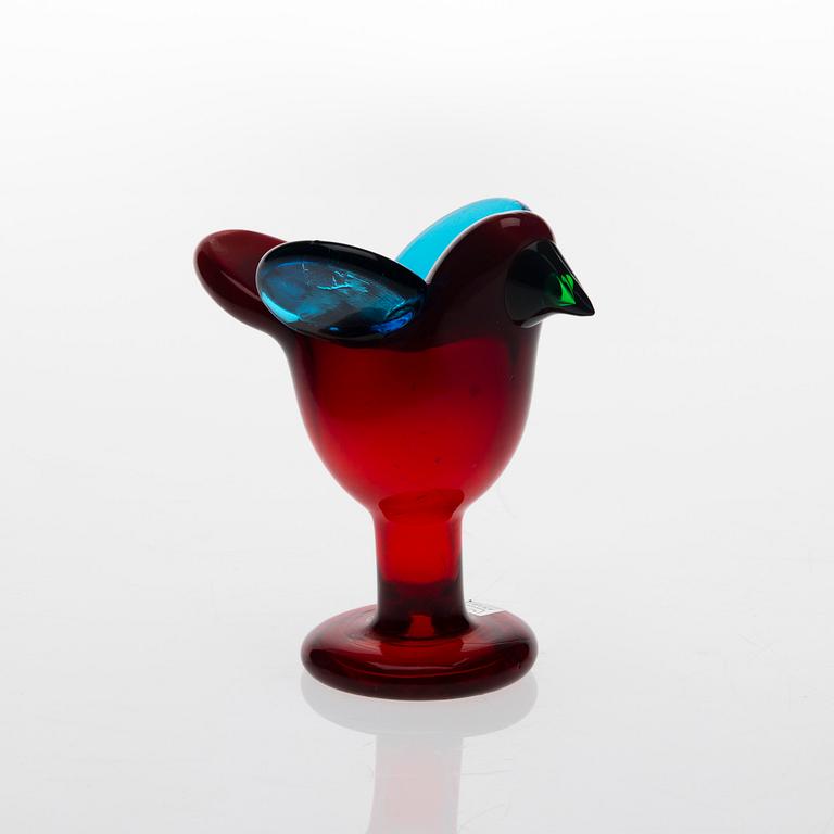 OIVA TOIKKA, GLASS BIRD. Flycatcher. Signed Oiva Toikka Nuutajärvi Notsjö. Early 1970s.