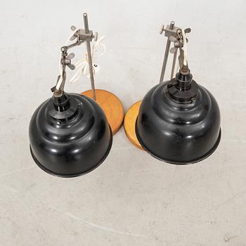 Industrial lamps, a pair possibly Germany, first half of the 20th century.