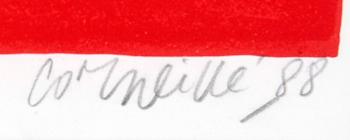 Beverloo Corneille,  lithograph in colours signed dated and numbered 1988 167/200.