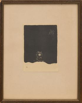 John Bauer · JOHN BAUER, litografi, osignerad. "Humpe" ur serien Troll.
