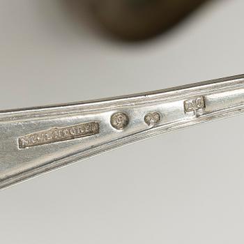 Cutlery, 13 pcs, silver, Denmark and Sweden, 19th century.