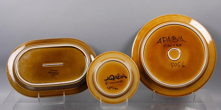 FAT, 3 st, stengods, bla "Kosmos", Gunvor Olin-Grönqvist, Arabia, Finland.