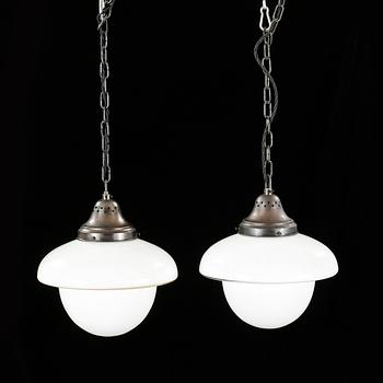 A pair of ceiling lamps from ASEA, model "Viktoria", first half of the 20th century, hight ca 30 cm.