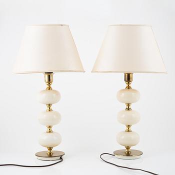 A pair of table lamps from Tranås Stilarmatur, 1970's.