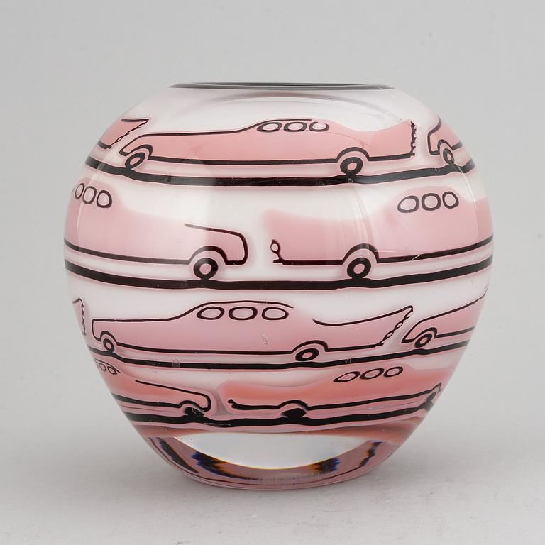 Olle Brozén, vas, glas,  signerad. Kosta Boda Limited Edition 4/20.