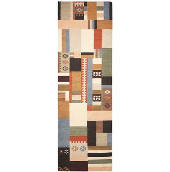 A runner carpet, Kilim, c. 297 x 84 cm.