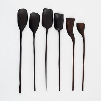 Magnus Ek, a set of six wood spoons for Oaxen Krog.
