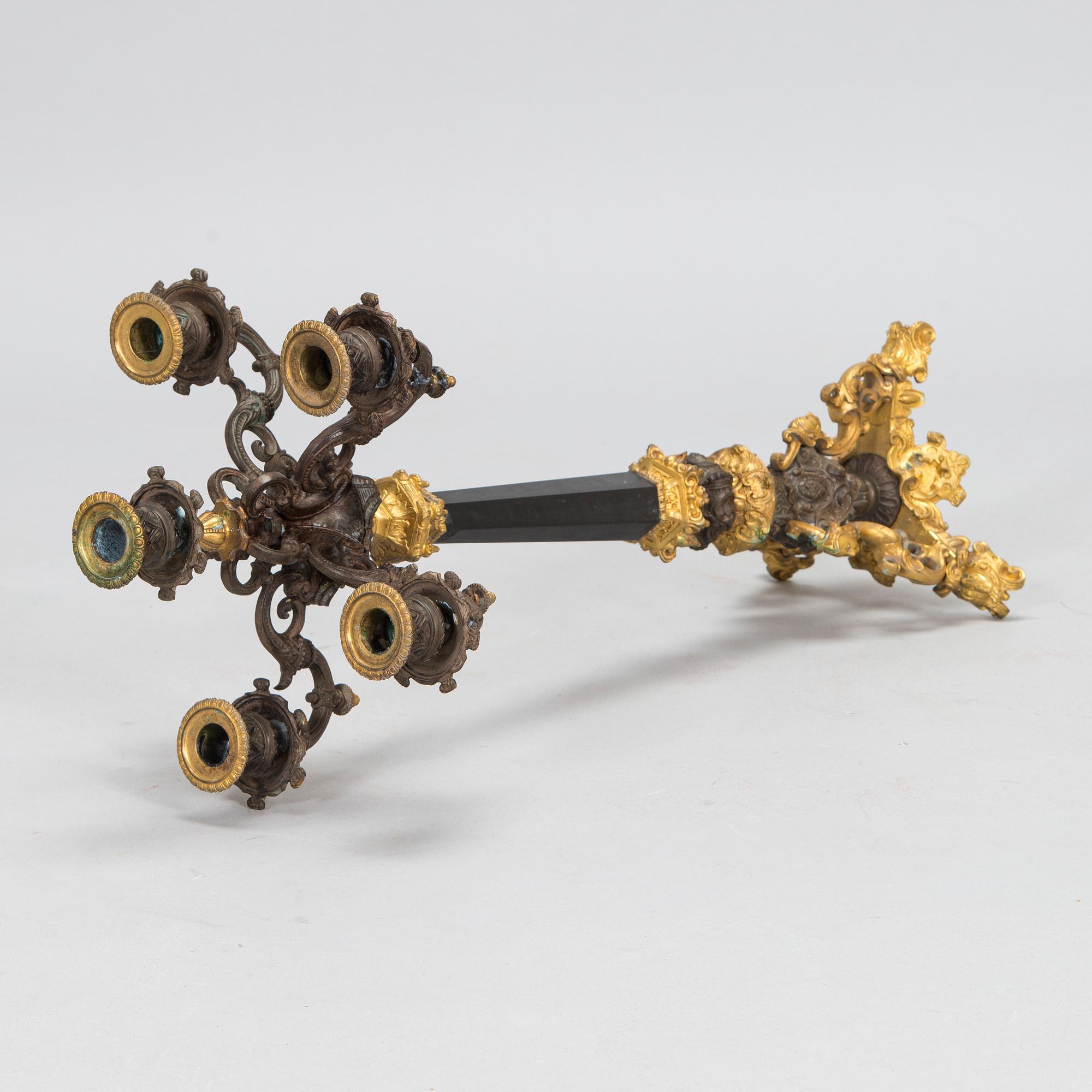 Candelabra, Empire style, second half of the 19th century, France.