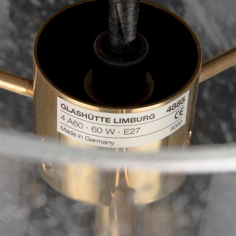 A late 20th century German '4885' pendant light for Glashütte Limburg.