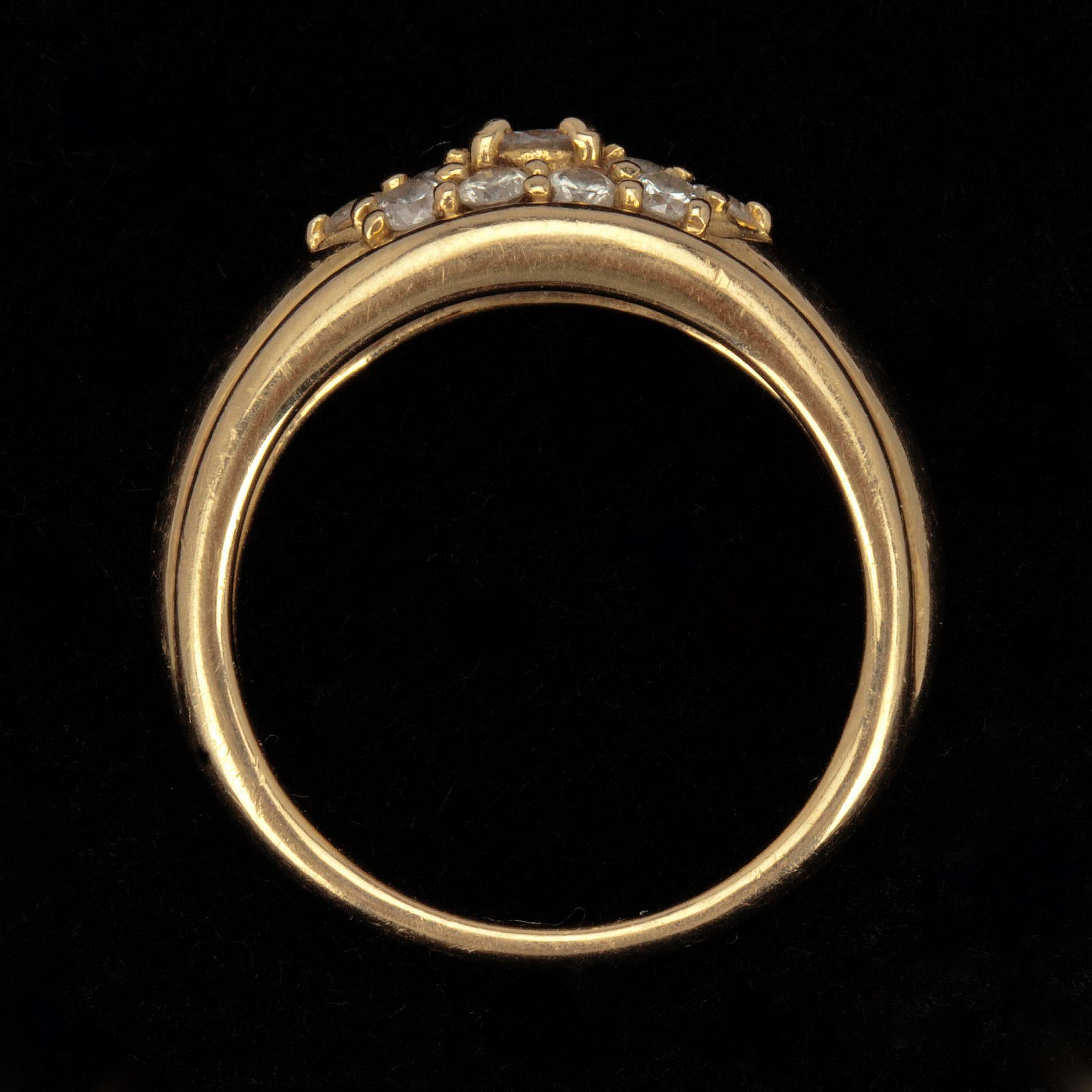RING, guld 18K, diamanter tot. 0,50 ct.
