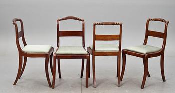 STOLAR, 4 st. England sk. Trafalgarmodell. 1800-talets första hälft.