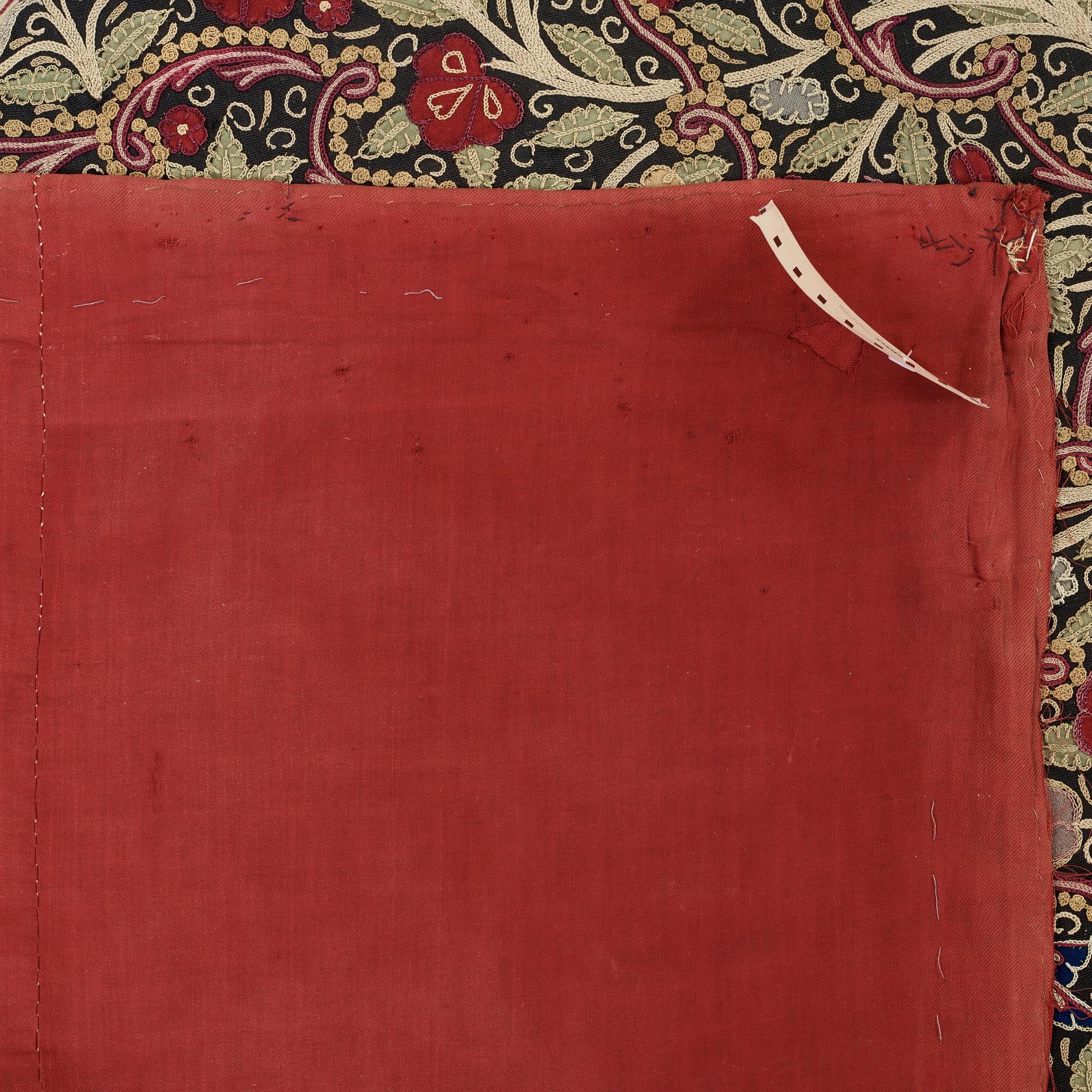 EMBROIDERY. Antique Rascht Embroidery. Persia (Iran). 204 x 109 cm.