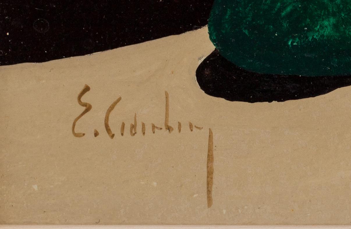 ERIC CEDERBERG, tempera på pannå, signerad.