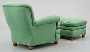 FÅTÖLJ med FOTPALL, modell 336, Josef Frank, Firma Svenskt Tenn.