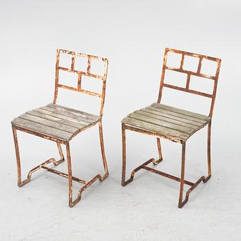 Carl Hörvik, a pair of garden chairs, possibly manufactured by Thulins vagnfabrik, Skillingaryd.