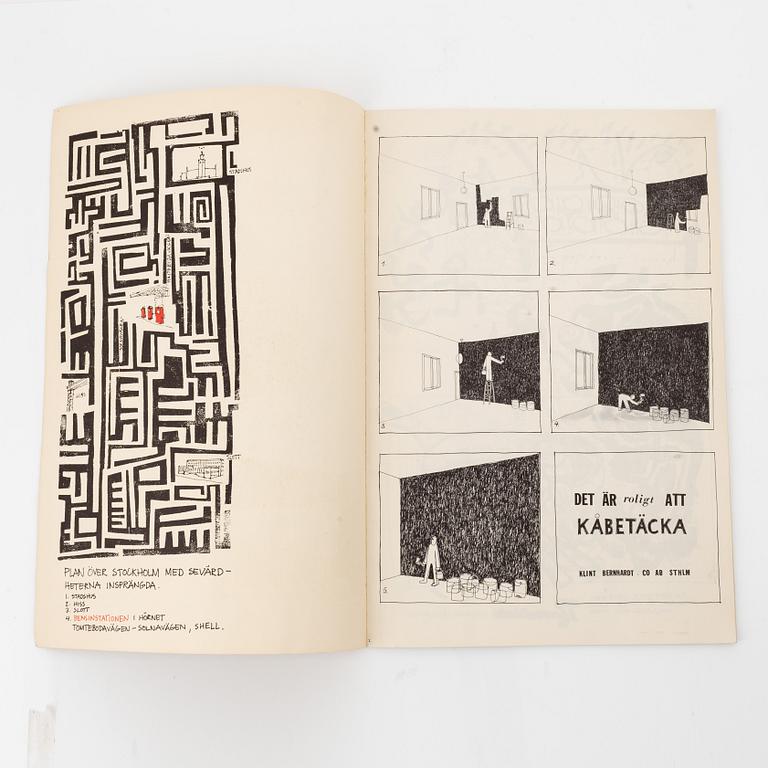 Pontus Hultén m.fl, blandteknik "Boulevardkartongen Tvångsblandaren" 1955.