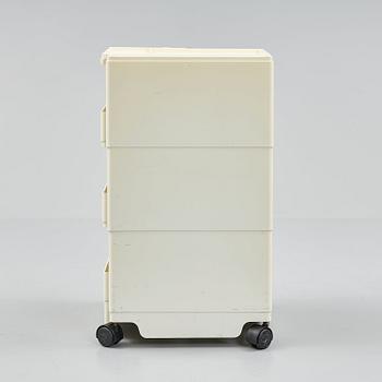 Joe Colombo, a creme coloured plastic chest of drawers, 'Boby', Padova, Italy, post 1968,