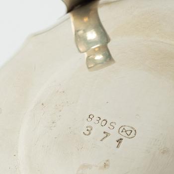 Th Marthinsen, sugar bowl and cream jug, silver, Tönsberg, Norway, first half of the 20th century.