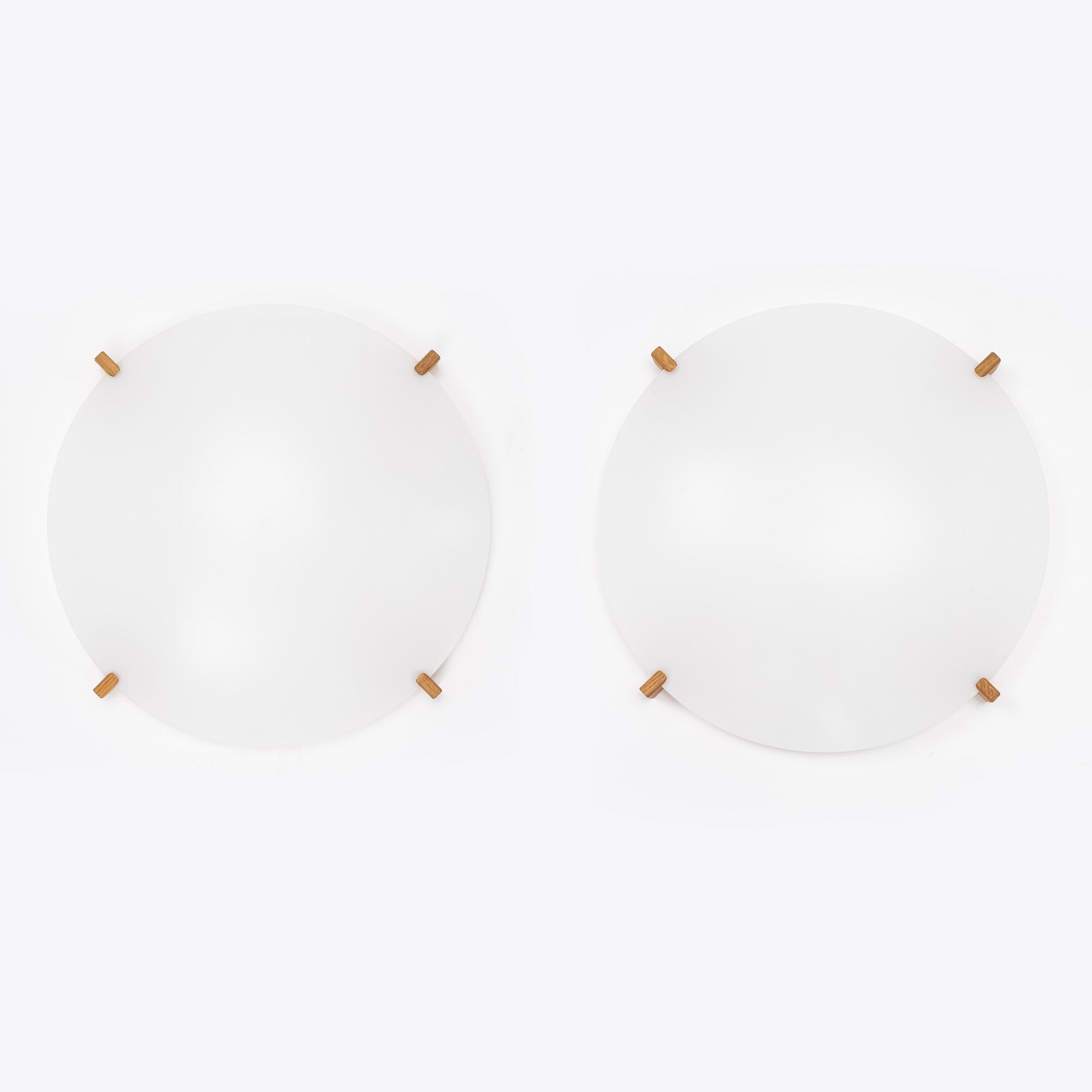 Uno & Östen Kristiansson, ceiling lamp a pair "Plafo", Luxus, second half of the 20th century.