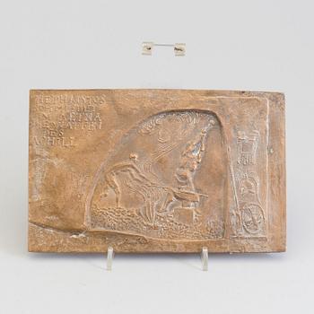HANS WIMMER, a bronze relief, signed.