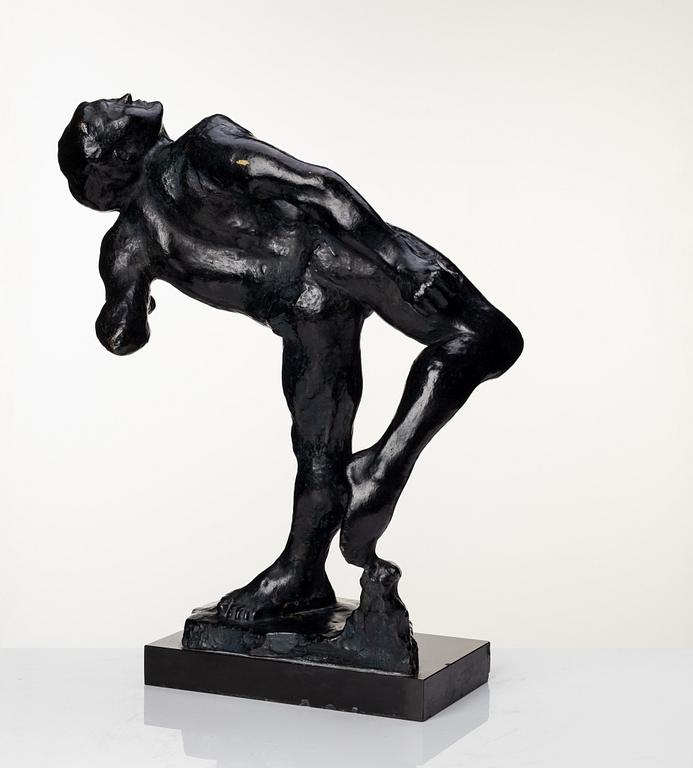 Gudmar Olovson, sculpture. Signed. Numbered. Foundry mark. Bronze, total height 57 cm, length 43 cm.