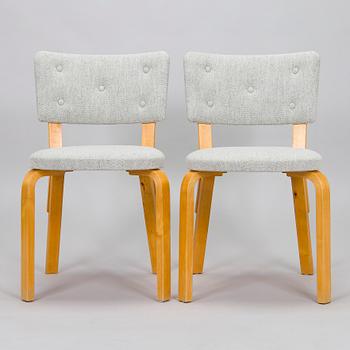 Alvar Aalto, stolar, 6 st, modell 63, O.Y. Huonekalu- ja Rakennustyötehdas A.B. 1900-talets mitt.