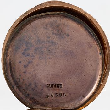 Pocket watch, half hunter, 14K gold, 32.5 mm.