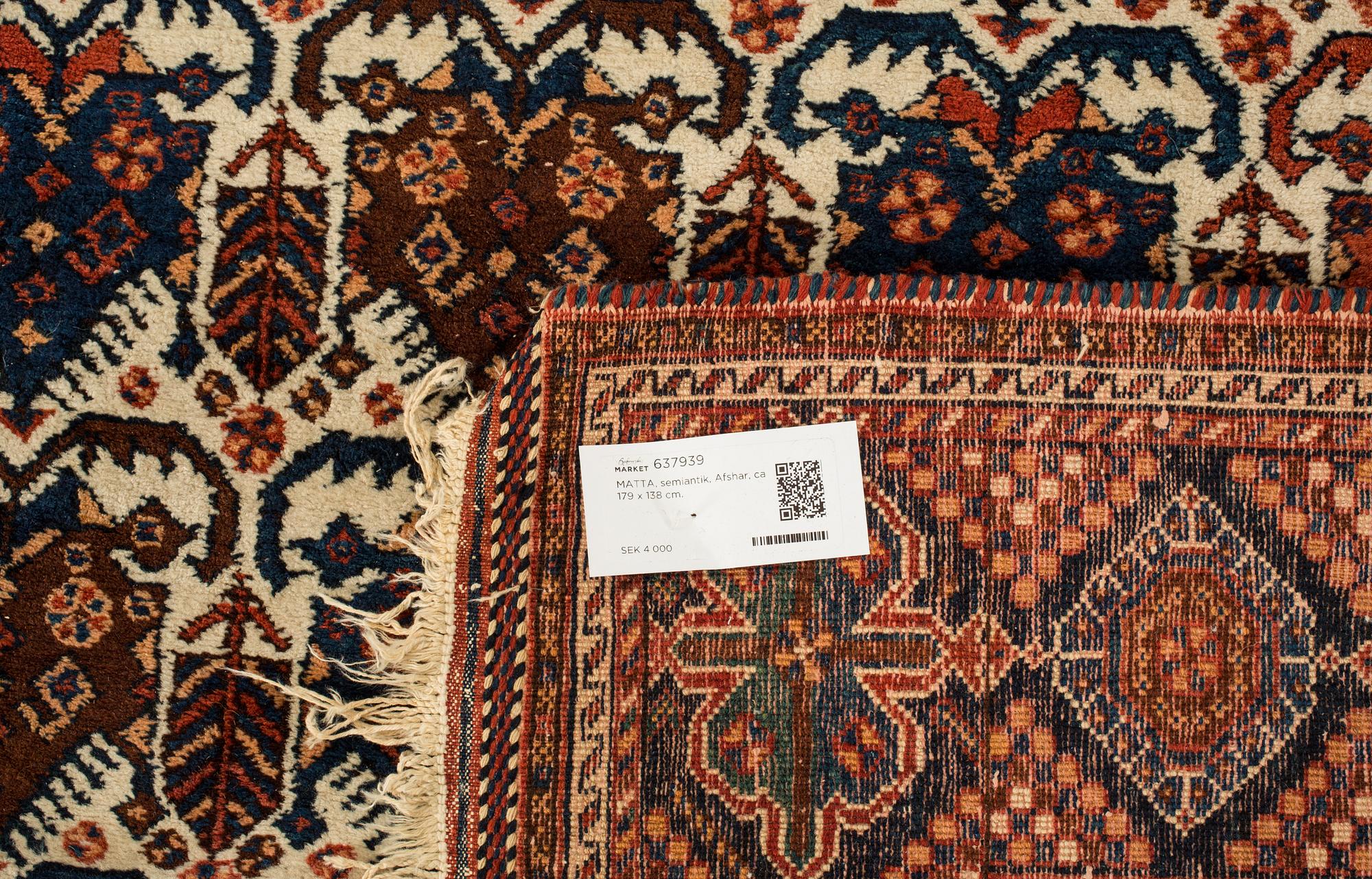 MATTA, semiantik, Afshar, ca 179 x 138 cm.