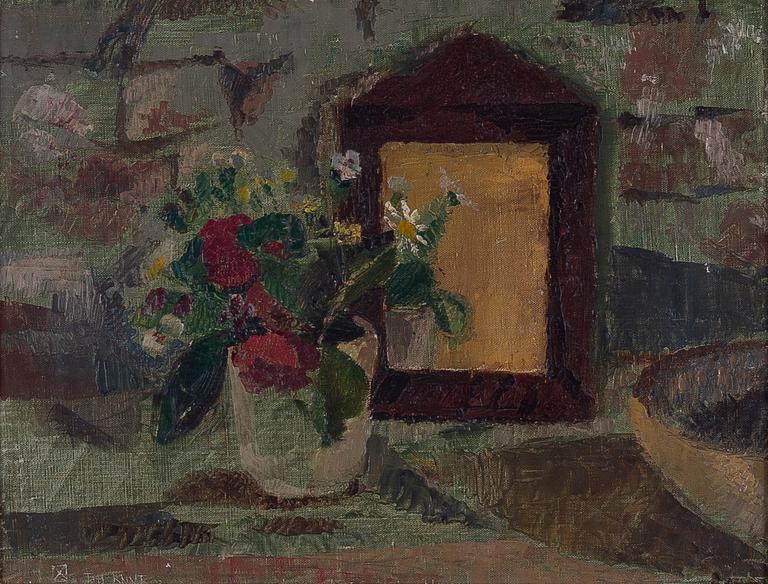 Nisse Zetterberg, "Stilleben med röda blommor".