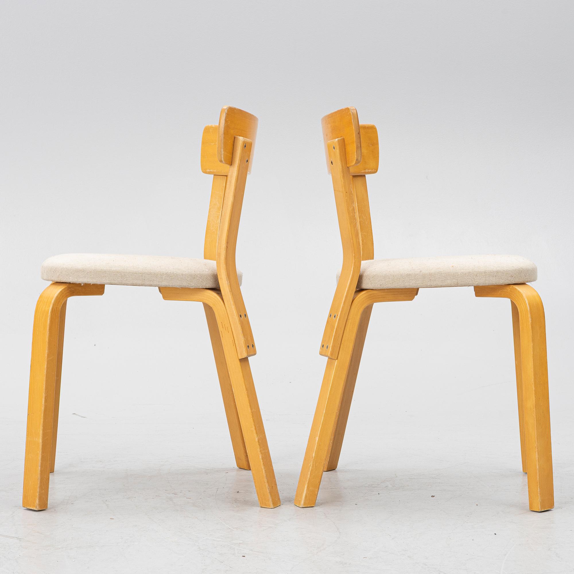 Alvar Aalto, chairs, a pair, model 69, Artek.