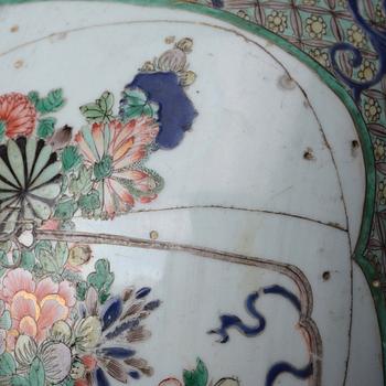 Prakturna, porslin. Qingdynastin, Kangxi (1662-1722).