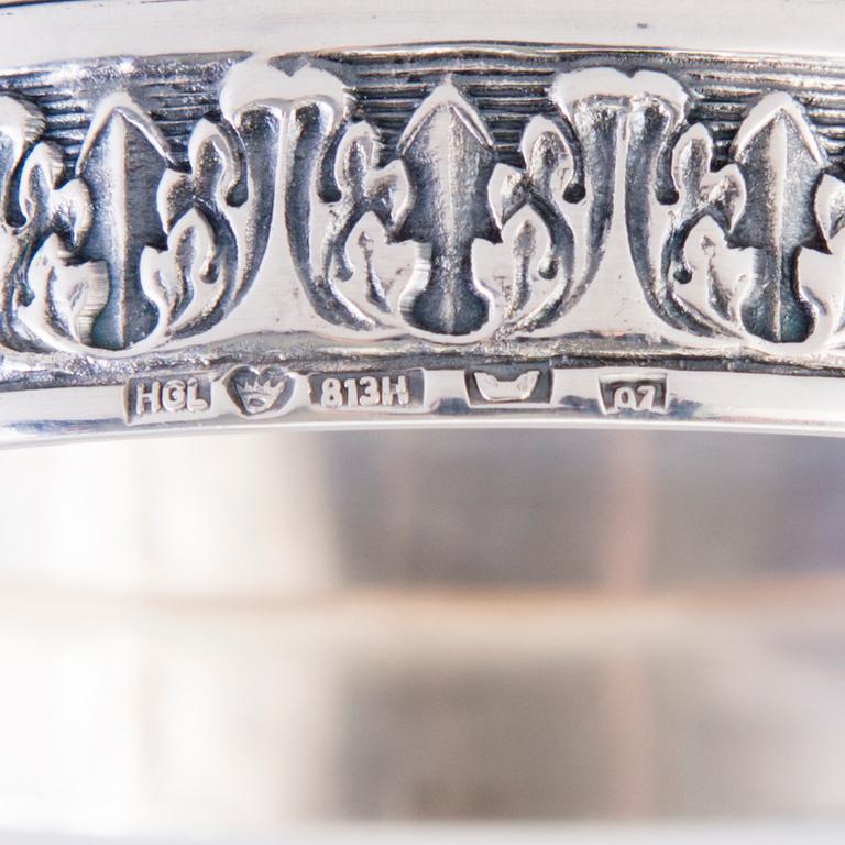 HOLGER LINDSTRÖM, COASTERS, 6 st, silver, Helsingfors 1967.