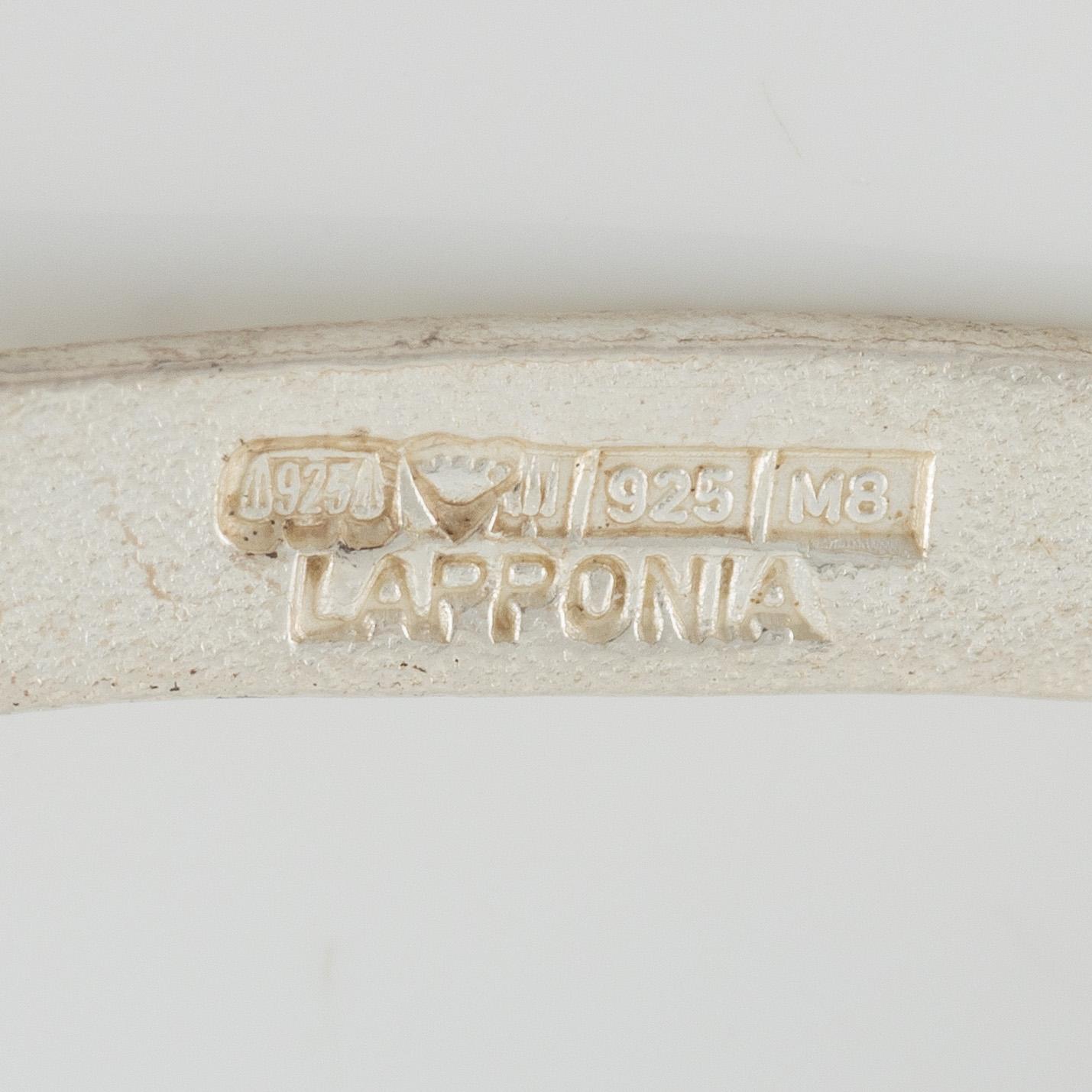 Lapponia, necklace and brooch, sterling silver, Finland 1989.