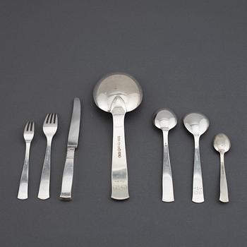 JACOB ÄNGMAN, Rosenholm, bestickservis, 33 delar, silver, GAB.