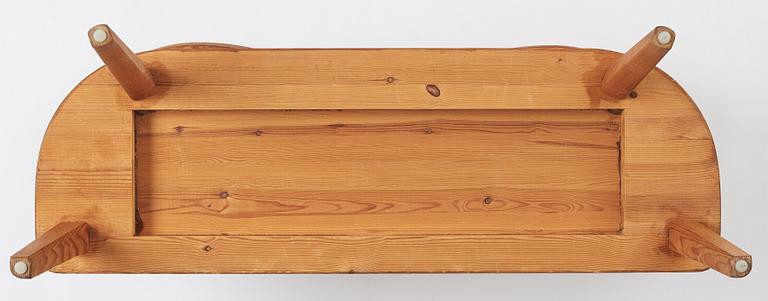 Axel Einar Hjorth, an "Utö" stained pine sofa, Nordiska Kompaniet 1930s.