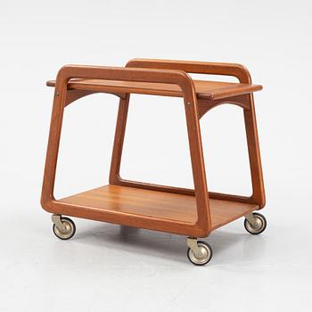 Henning Wind-Hansen, a teak serving trolley from Sika Möbler, Denmark, 1960's.