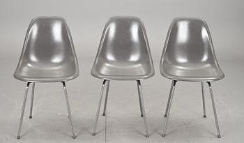 STOLAR, 3 st, Charles & Ray Eames för Herman Miller, 1950/60-tal.
