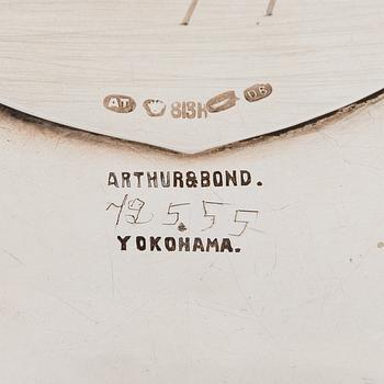 Arthur & Bond, kukkaruukku, sterlinghopeaa, Yokohama, myöhäinen Meiji-aikakausi, n. 1900.