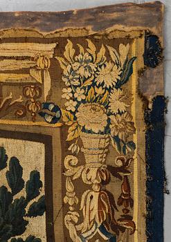 A tapestry, "Verdure", tapestry weave, "entre-fenêtre", Aubusson around 1700-first half of the 18th century.